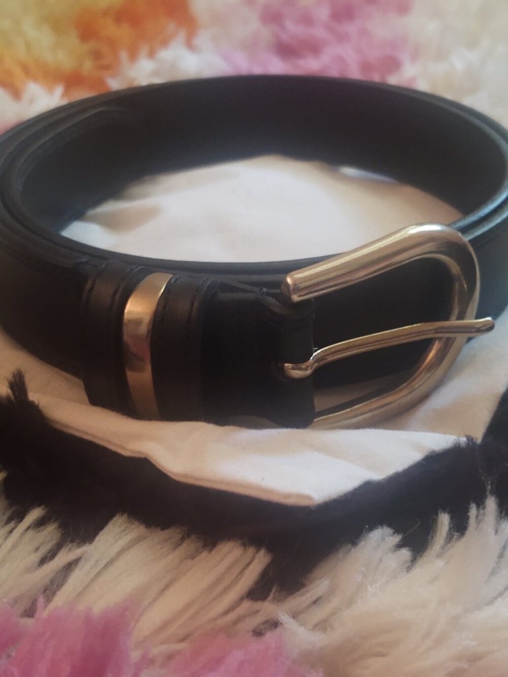 Sezane Taylor Belt Black Heritage Leather - Size 105